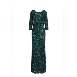 THEIA Sparkling Green 3/4 Sleeve Dress (new)
Festive, holiday formal dress